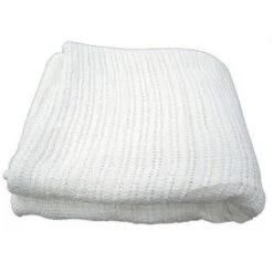 Thermal Cotton Massage Blanket 100% Cotton White 66" X 96"