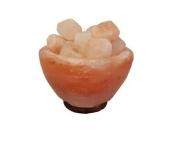 Harmony Salt Riverstone Abundance Bowl Lamp 7"