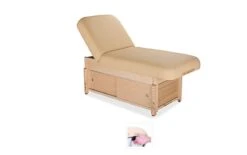 Living Earth Crafts® Sonoma PowerAssist™ Pneumatic Facial Spa Treatment Table With Cabinet Base