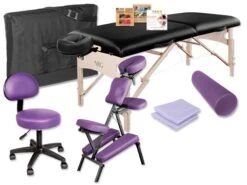 NRG® Just Give Me Equipment Package - Vedalux Massage Table & Grasshopper Massage Chair Package