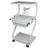3 Shelf Trolley Plus Drawer Z Form With Electric