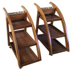 TouchAmerica Teak Service Trolley