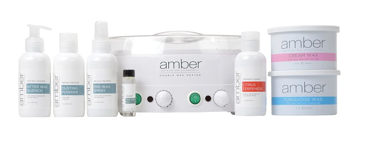 Amber Double Master Depilatory Kit With Double Wax Heater 1 Amber Double Master Depilatory Kit With Double Wax Heater