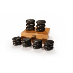 Master Massage Equipment® 18 Piece Mini Body Basalt Hot Stone Massage Set With Bamboo Box