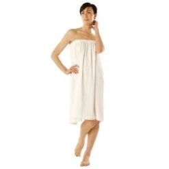 Canyon Rose Terry Spa Wrap With Elastic Top - 1 Size 33" White