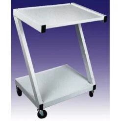 Steel 2 Shelf Cart - White