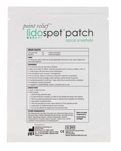 Point Relief® Lidospot™ Patches - Pain Relieving Patches -Home Care Products Shop 8740184cl
