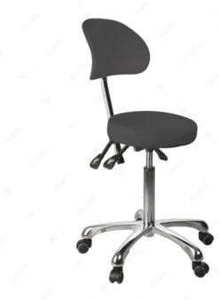 Silverfox Stool With Back, 1025B -Home Care Products Shop grey 1 1