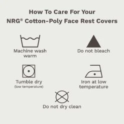 NRG Cotton Poly Face Rest Covers - 5 Pack Face Cradle Covers 7 NRG Cotton Poly Face Rest Covers - 5 Pack Face Cradle Covers -Home Care Products Shop nrg cottonpoly face cover care 1