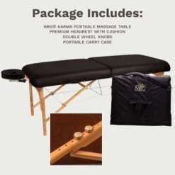 NRG® Karma Portable Massage Table Package -Home Care Products Shop nrg karma package includes