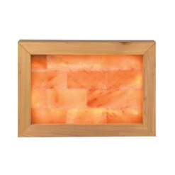 Himalayan Source Himalayan Salt Panel In Cedar Frame With Bricks -Home Care Products Shop salt frame face trim