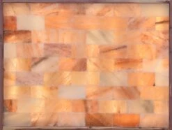 Himalayan Source Himalayan Salt Panel In Cedar Frame With Bricks -Home Care Products Shop salt frame side trim